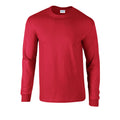Red - Front - Gildan Unisex Adult Ultra Plain Cotton Long-Sleeved T-Shirt