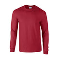 Cardinal Red - Front - Gildan Unisex Adult Ultra Plain Cotton Long-Sleeved T-Shirt