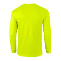 Safety Green - Back - Gildan Unisex Adult Ultra Plain Cotton Long-Sleeved T-Shirt