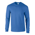 Royal Blue - Front - Gildan Unisex Adult Ultra Plain Cotton Long-Sleeved T-Shirt