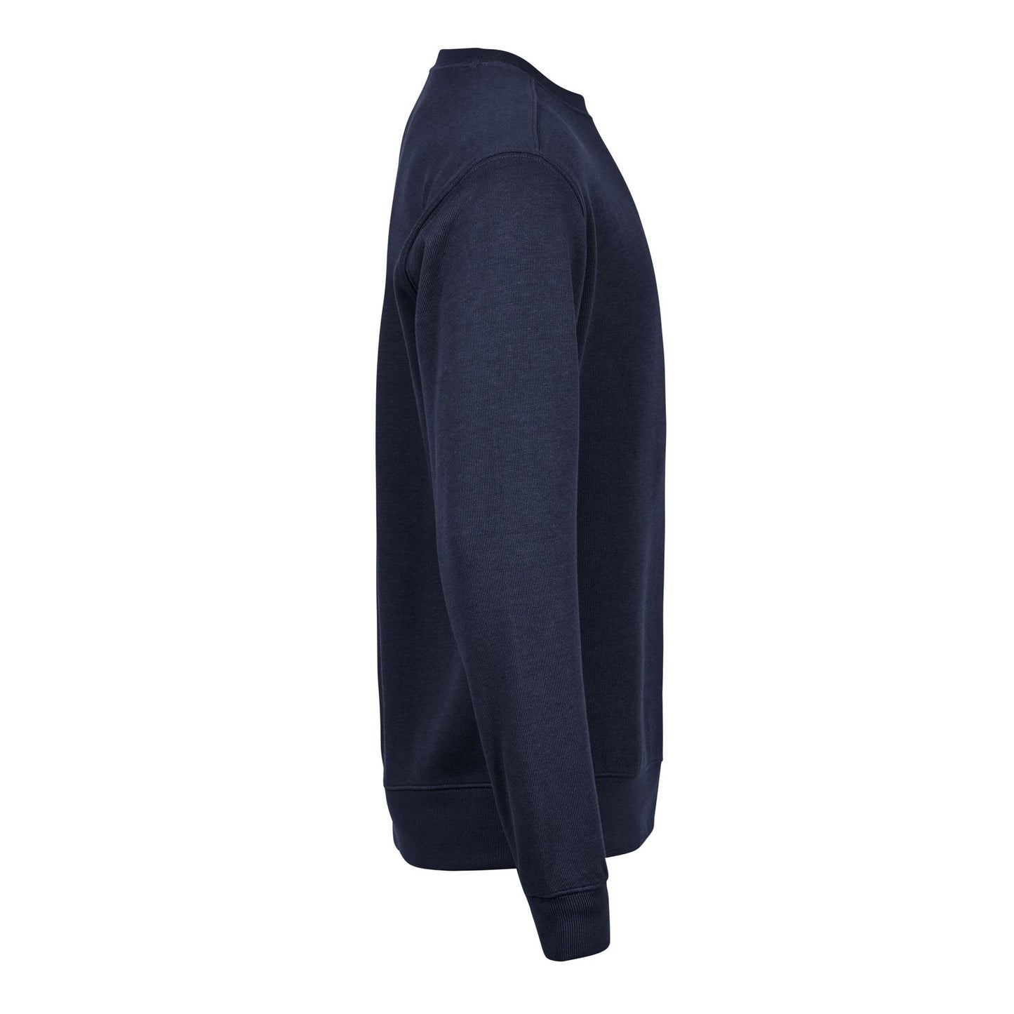 Navy - Side - Tee Jays Mens Ribber Interlock Crew Neck Sweatshirt