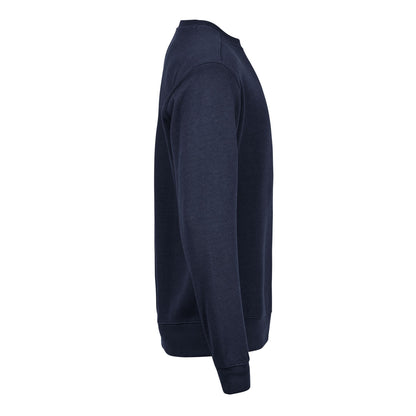 Navy - Side - Tee Jays Mens Ribber Interlock Crew Neck Sweatshirt