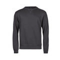 Dark Grey - Front - Tee Jays Mens Ribber Interlock Crew Neck Sweatshirt