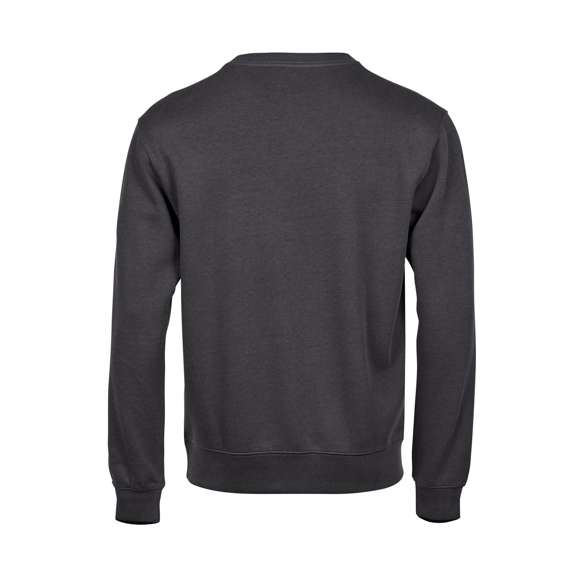 Dark Grey - Back - Tee Jays Mens Ribber Interlock Crew Neck Sweatshirt
