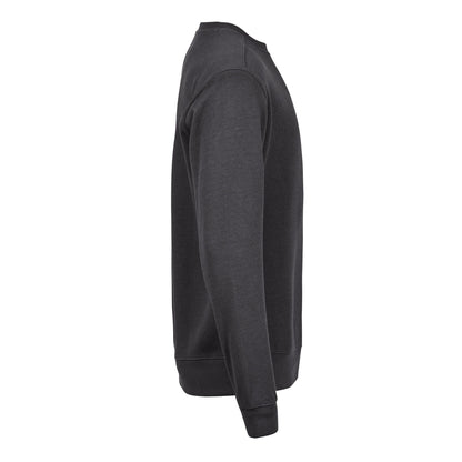 Dark Grey - Side - Tee Jays Mens Ribber Interlock Crew Neck Sweatshirt
