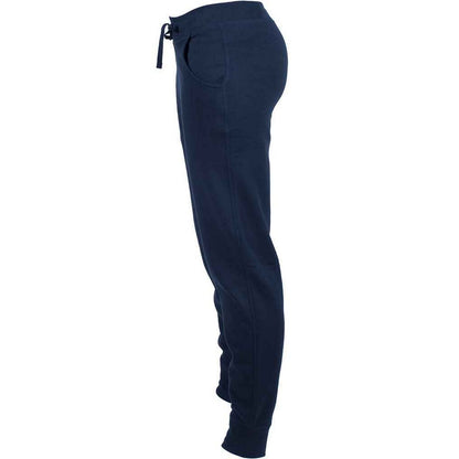 Navy - Side - SF Minni Childrens-Kids Cuffed Slim Jogging Bottoms