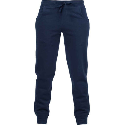 Navy - Front - SF Minni Childrens-Kids Cuffed Slim Jogging Bottoms