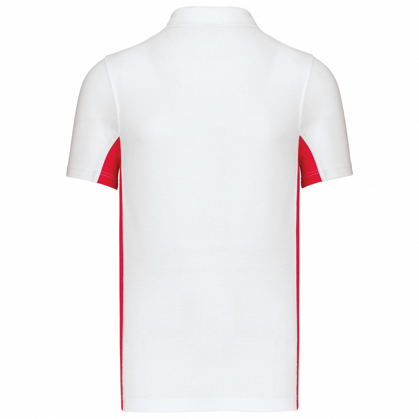 White-Red - Back - Kariban Mens Flag Polycotton Pique Polo Shirt