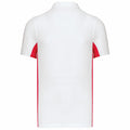 White-Red - Back - Kariban Mens Flag Polycotton Pique Polo Shirt