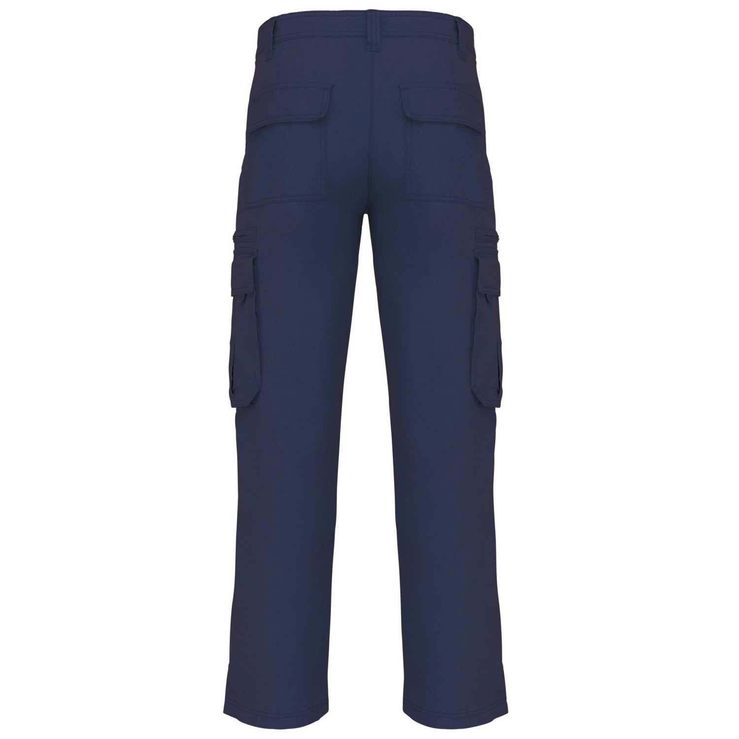 Navy - Back - Kariban Mens Heavy Canvas Trousers