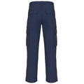 Navy - Back - Kariban Mens Heavy Canvas Trousers