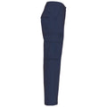 Navy - Side - Kariban Mens Heavy Canvas Trousers