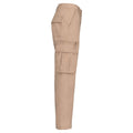 Beige - Side - Kariban Mens Heavy Canvas Trousers