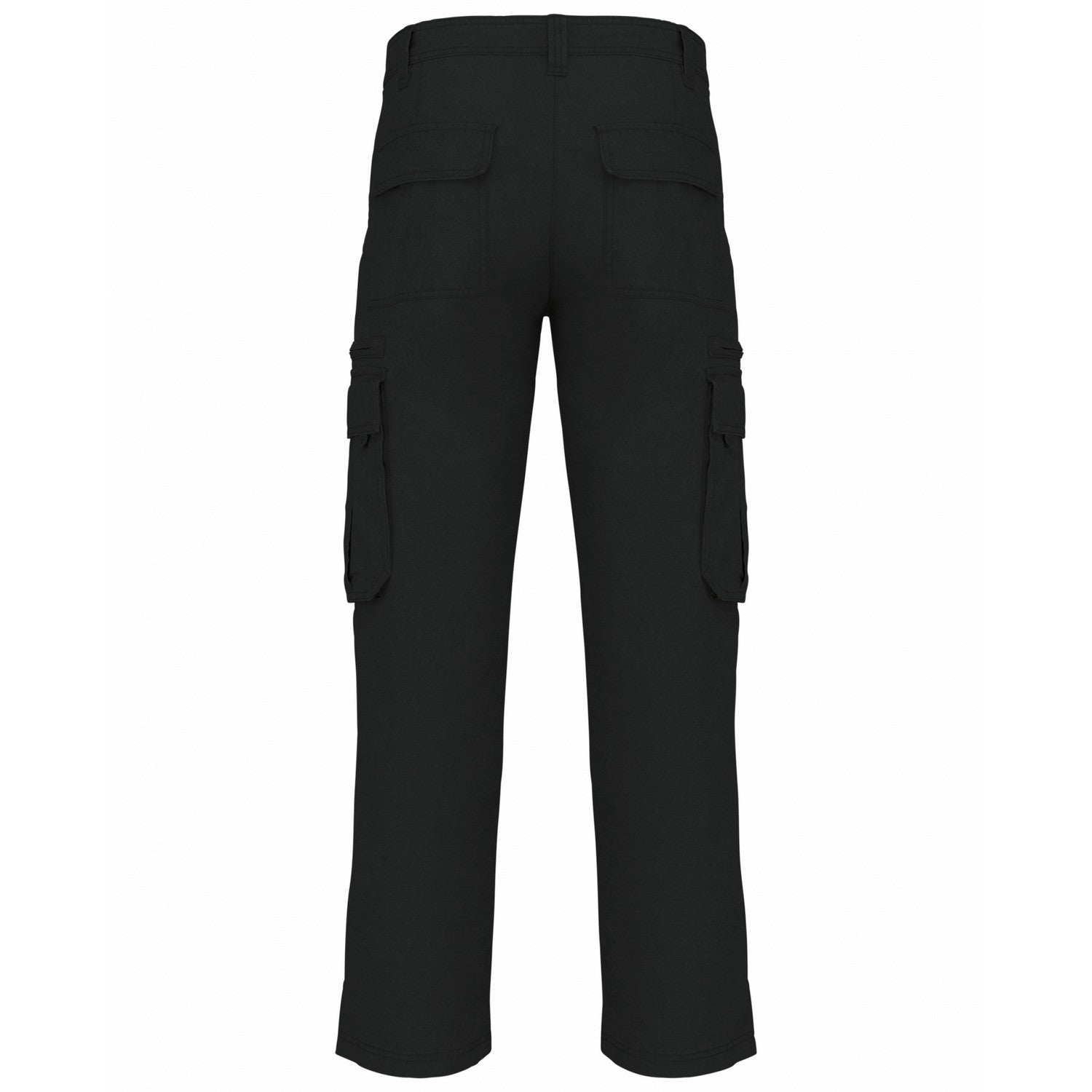 Black - Back - Kariban Mens Heavy Canvas Trousers