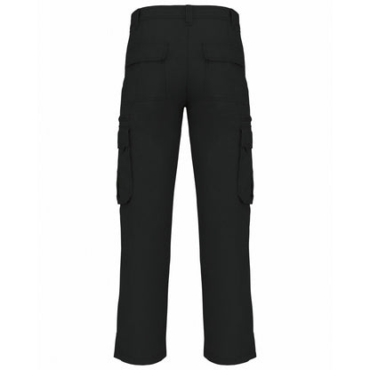 Black - Back - Kariban Mens Heavy Canvas Trousers