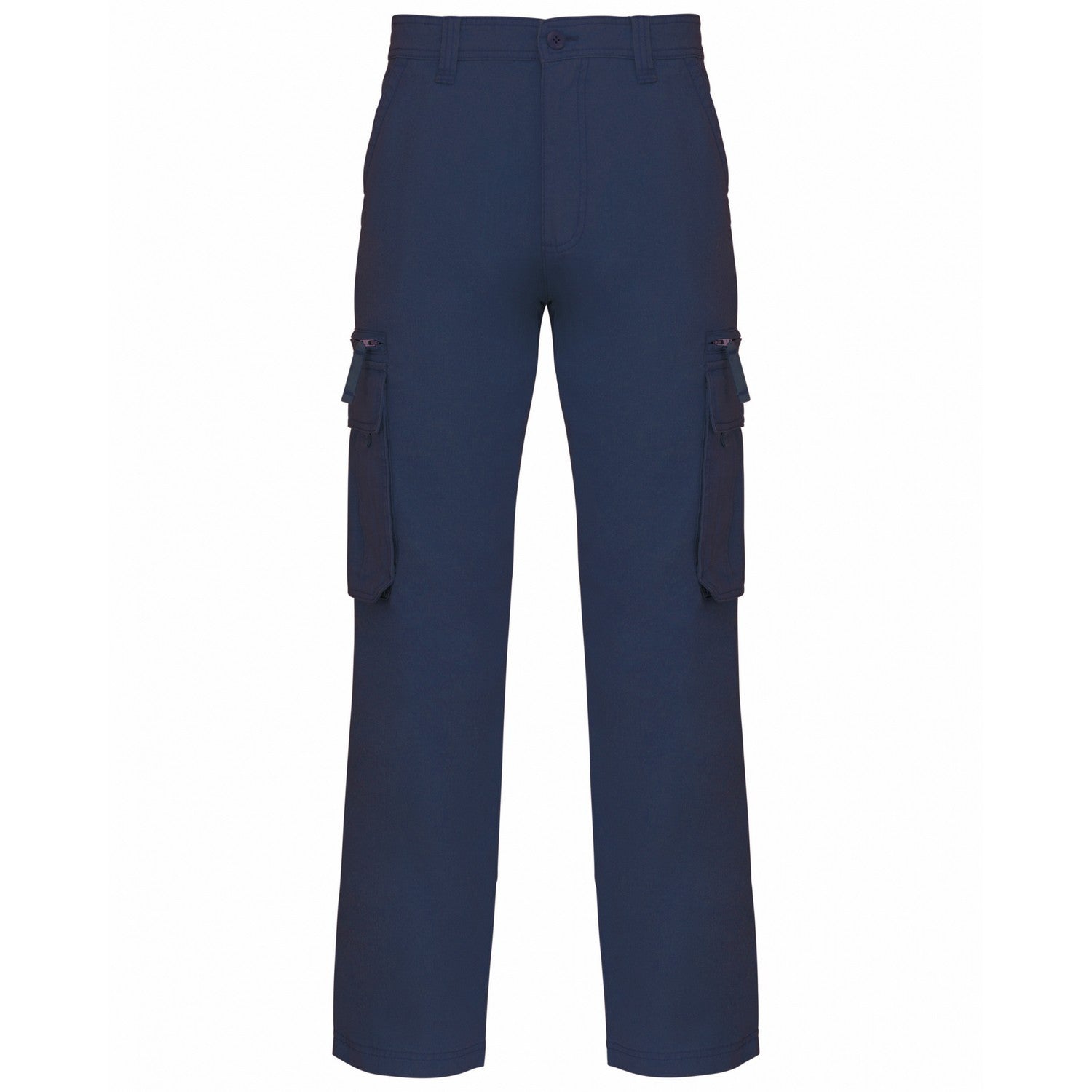 Navy - Front - Kariban Mens Heavy Canvas Trousers