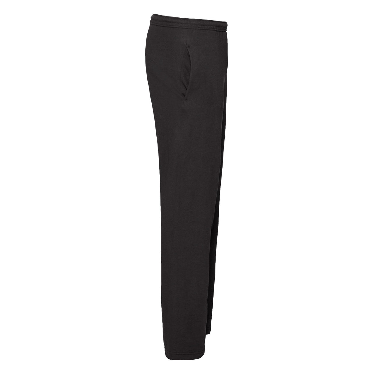 Black - Side - Fruit Of The Loom Unisex Adult Lightweight Jogging Bottoms