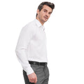 White - Lifestyle - Russell Mens Ultimate Non-Iron Tailored Long-Sleeved Formal Shirt