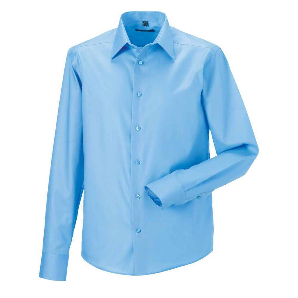 Bright Sky - Front - Russell Mens Ultimate Non-Iron Tailored Long-Sleeved Formal Shirt