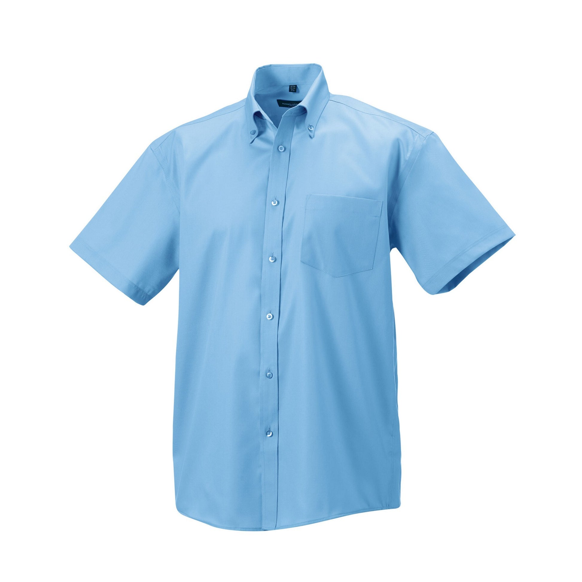 Bright Sky - Front - Russell Collection Mens Ultimate Short-Sleeved Shirt