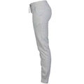 Heather Grey - Side - Skinni Fit Womens-Ladies Heather Cuffed Slim Jogging Bottoms