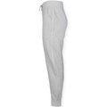 Grey - Side - SF Men Mens Heather Cuffed Slim Jogging Bottoms