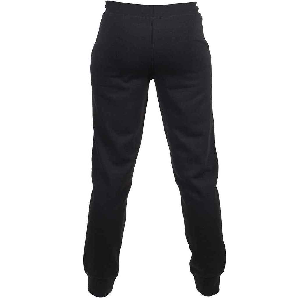 Black - Back - Skinni Fit Womens-Ladies Polycotton Cuffed Slim Jogging Bottoms