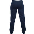 Navy - Back - Skinni Fit Womens-Ladies Polycotton Cuffed Slim Jogging Bottoms