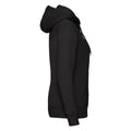 Black - Side - Fruit of the Loom Womens-Ladies Lady Fit Full Zip Hoodie