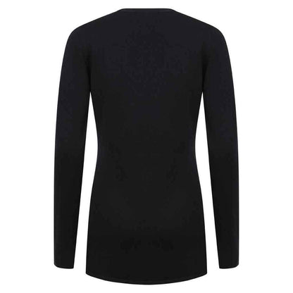 Navy - Back - Henbury Womens-Ladies Cotton Acrylic V Neck Cardigan