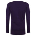 Purple - Back - Henbury Womens-Ladies Cotton Acrylic V Neck Cardigan