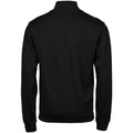 Black - Back - Tee Jays Mens Ribber Interlock Half Zip Sweatshirt