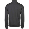 Dark Grey - Back - Tee Jays Mens Ribber Interlock Half Zip Sweatshirt