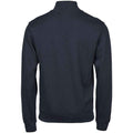Navy - Back - Tee Jays Mens Ribber Interlock Half Zip Sweatshirt