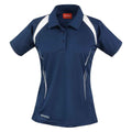 Navy-White - Front - Spiro Womens-Ladies Team Spirit Polo Shirt