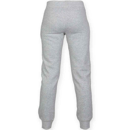 Grey - Back - SF Minni Childrens-Kids Heather Cuffed Slim Jogging Bottoms