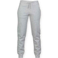 Grey - Front - SF Minni Childrens-Kids Heather Cuffed Slim Jogging Bottoms