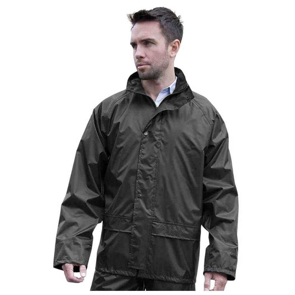 Black - Back - Result Core Mens Waterproof Jacket