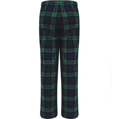 Navy-Green - Back - SF Minni Childrens-Kids Tartan Lounge Pants