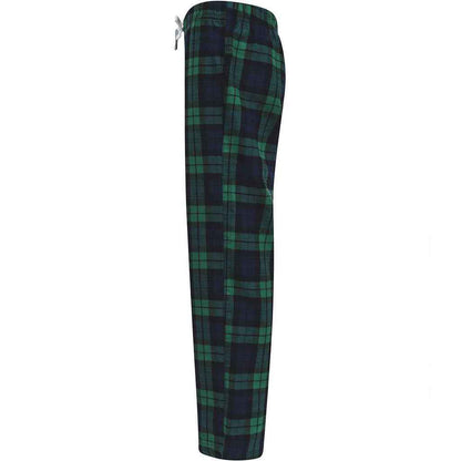Navy-Green - Side - SF Minni Childrens-Kids Tartan Lounge Pants