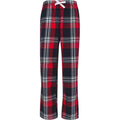 Red-Navy - Front - SF Minni Childrens-Kids Tartan Lounge Pants