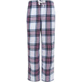 White-Pink - Front - SF Minni Childrens-Kids Tartan Lounge Pants