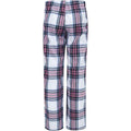 White-Pink - Back - SF Minni Childrens-Kids Tartan Lounge Pants