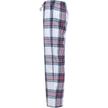 White-Pink - Side - SF Minni Childrens-Kids Tartan Lounge Pants