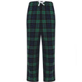 Navy-Green - Front - SF Minni Childrens-Kids Tartan Lounge Pants