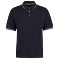 Navy-White - Front - Kustom Kit Mens Polo Shirt