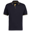 Navy-Yellow - Front - Kustom Kit Mens Polo Shirt