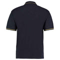 Navy-Yellow - Back - Kustom Kit Mens Polo Shirt