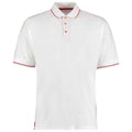 White-Red - Front - Kustom Kit Mens Polo Shirt