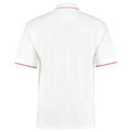 White-Red - Back - Kustom Kit Mens Polo Shirt